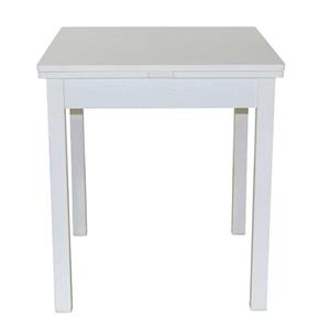 Möbel4Life Ausziehbarer Tisch in Weiß zwei Ansteckplatten