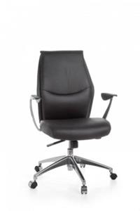 FineBuy Bürostuhl Leder 50 x 50 cm Sitzfläche Bezung aus Echtleder schwarz