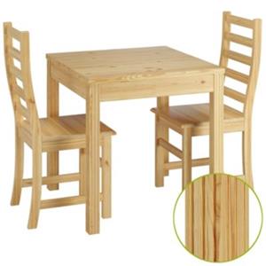 Erst-Holz Schöne Essgruppe mit Tisch und 2 Stühle Kiefer natur Massivholz