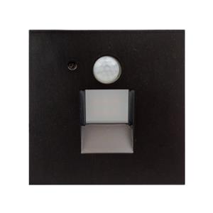 Arcchio Neru LED inbouwlamp sensor hoekig, zwart