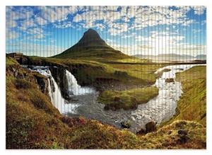 Wallario Schaum-Badematte »Island Panorama Fluss Berge und blauer Himmel« , Höhe 5 mm, rutschhemmend, geeignet für Fußbodenheizungen