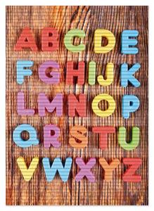 Wallario Schaum-Badematte »Bunte Buchstaben - Alphabet auf Holz« , Höhe 5 mm, rutschhemmend, geeignet für Fußbodenheizungen