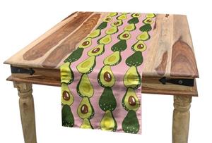 Abakuhaus Tischläufer »Esszimmer Küche Rechteckiger Dekorativer Tischläufer«, Avocado Halbieren Tropic Frucht-Muster