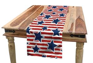 Abakuhaus Tischläufer »Esszimmer Küche Rechteckiger Dekorativer Tischläufer«, 4. Juli Amerikanischer Ruhm Entwurf
