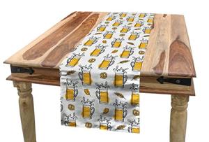 Abakuhaus Tischläufer »Esszimmer Küche Rechteckiger Dekorativer Tischläufer«, Bier Alkoholisches Getränk in Tasse Muster
