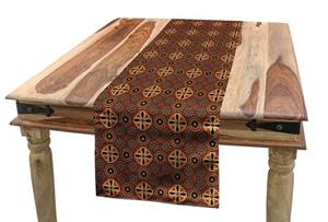 Abakuhaus Tischläufer »Esszimmer Küche Rechteckiger Dekorativer Tischläufer«, Aboriginal Traditionelle Blumen-Motiv