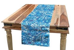 Abakuhaus Tischläufer »Esszimmer Küche Rechteckiger Dekorativer Tischläufer«, blau Paisley Rhythmische Buta Elements