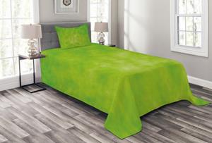 Abakuhaus Tagesdecke »Set mit Kissenbezügen Waschbar«, , Lime Green Bewölkt Color Shade