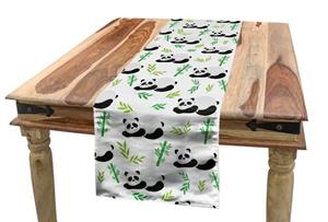 Abakuhaus Tischläufer »Esszimmer Küche Rechteckiger Dekorativer Tischläufer«, Bambus Sleeping Panda Tiere Kräutern