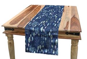 Abakuhaus Tischläufer »Esszimmer Küche Rechteckiger Dekorativer Tischläufer«, Blau Aquarell Blätter Kunst