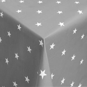 Moderno Tischdecke »Wachstuch Tischdecke Wachstischdecke Weihnachten abwaschbar mit Sterne Motiv Grau-Weiss«, Abwaschbar
