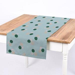 SCHÖNER LEBEN. Tischläufer » Tischläufer Kreise Halbkreise blau grün rosa neon orange 40x160cm«, handmade