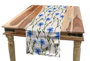 Abakuhaus Tischläufer »Esszimmer Küche Rechteckiger Dekorativer Tischläufer«, Blume Muster von Cornflowers Feld