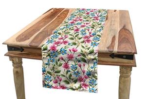 Abakuhaus Tischläufer »Esszimmer Küche Rechteckiger Dekorativer Tischläufer«, Blume Shabby Pflanzenblätter Knospen
