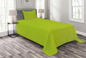 Abakuhaus Tagesdecke »Set mit Kissenbezügen Waschbar«, , Lime Green Verschwommenen Pastellfarben