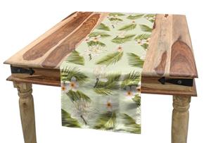 Abakuhaus Tischläufer »Esszimmer Küche Rechteckiger Dekorativer Tischläufer«, Blätter Frangipani Palm Leaf Grafik