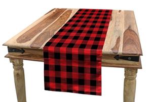 Abakuhaus Tischläufer »Esszimmer Küche Rechteckiger Dekorativer Tischläufer«, Plaid Retro Lumberjack Buffalo