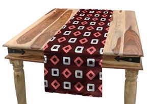 Abakuhaus Tischläufer »Esszimmer Küche Rechteckiger Dekorativer Tischläufer«, Abstrakte Geometrie Squares Rhombus