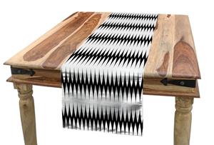 Abakuhaus Tischläufer »Esszimmer Küche Rechteckiger Dekorativer Tischläufer«, Abstrakt Monochrome Elliptic Kunst