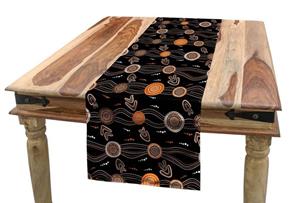 Abakuhaus Tischläufer »Esszimmer Küche Rechteckiger Dekorativer Tischläufer«, Aboriginal Waves Dots und Boomerang