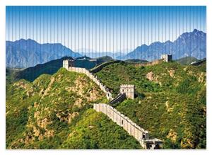 Wallario Schaum-Badematte »Die Chinesische Mauer - Wahrzeichen in China im Sommer« , Höhe 5 mm, rutschhemmend, geeignet für Fußbodenheizungen