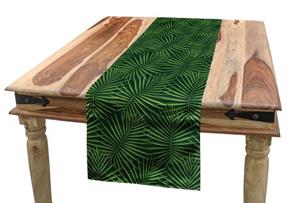 Abakuhaus Tischläufer »Esszimmer Küche Rechteckiger Dekorativer Tischläufer«, Dschungel-Laub Palm Leaf Monochrome