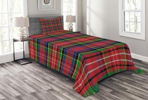 Abakuhaus Tagesdecke »Set mit Kissenbezügen Waschbar«, , Plaid Caledonia schottischen Stil