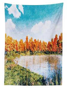 Abakuhaus Tischdecke »Farbfest Waschbar Für den Außen Bereich geeignet Klare Farben«, Ölgemälde Autumn Time See-Szene