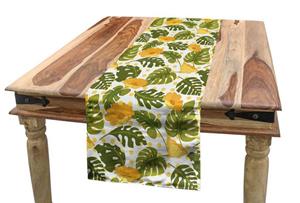 Abakuhaus Tischläufer »Esszimmer Küche Rechteckiger Dekorativer Tischläufer«, Blätter Monstera Blätter und Blüten