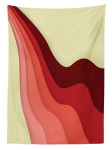 Abakuhaus Tischdecke »Farbfest Waschbar Für den Außen Bereich geeignet Klare Farben«, 1970 Abstract Farbe Wave-Design-