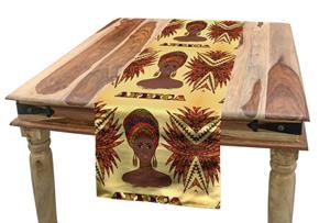 Abakuhaus Tischläufer »Esszimmer Küche Rechteckiger Dekorativer Tischläufer«, Afrika Turbane Palms Kultur