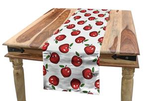 Abakuhaus Tischläufer »Esszimmer Küche Rechteckiger Dekorativer Tischläufer«, Apfel Cartoon Bio-Obst