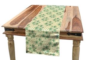 Abakuhaus Tischläufer »Esszimmer Küche Rechteckiger Dekorativer Tischläufer«, Blätter Gepunktete Pale Hintergrund