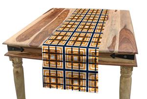 Abakuhaus Tischläufer »Esszimmer Küche Rechteckiger Dekorativer Tischläufer«, Abstrakt Moderne geometrische Kunst Gitter