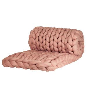 Adorist Tagesdecke, , Wolldecke Cosima Chunky Knit small 80x130cm, pale pink