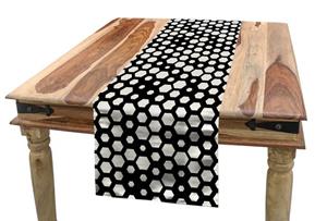Abakuhaus Tischläufer »Esszimmer Küche Rechteckiger Dekorativer Tischläufer«, Abstrakt Simplistic Hexagons Entwurf