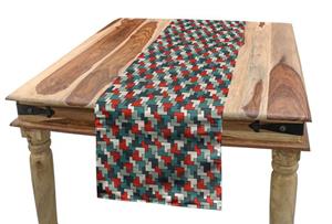 Abakuhaus Tischläufer »Esszimmer Küche Rechteckiger Dekorativer Tischläufer«, Abstrakt Einfache Puzzle-Mosaik