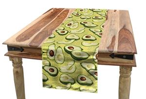 Abakuhaus Tischläufer »Esszimmer Küche Rechteckiger Dekorativer Tischläufer«, Avocado Reife Avocado Slices