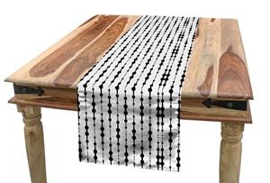 Abakuhaus Tischläufer »Esszimmer Küche Rechteckiger Dekorativer Tischläufer«, Abstrakt Monochrome Linien Dots