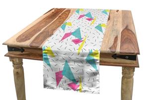 Abakuhaus Tischläufer »Esszimmer Küche Rechteckiger Dekorativer Tischläufer«, Abstrakt Memphis Art Forms