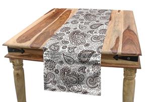 Abakuhaus Tischläufer »Esszimmer Küche Rechteckiger Dekorativer Tischläufer«, Brown Paisley Tribal Flower Damast