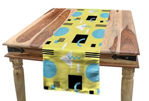 Abakuhaus Tischläufer »Esszimmer Küche Rechteckiger Dekorativer Tischläufer«, Abstract Memphis-Stil, Geometrische