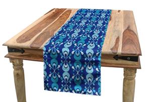 Abakuhaus Tischläufer »Esszimmer Küche Rechteckiger Dekorativer Tischläufer«, Blau Ikat inspirierte Boho