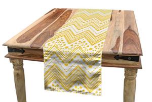 Abakuhaus Tischläufer »Esszimmer Küche Rechteckiger Dekorativer Tischläufer«, Yellow Chevron Aztec Muster