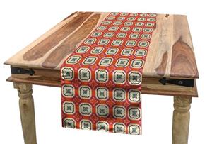 Abakuhaus Tischläufer »Esszimmer Küche Rechteckiger Dekorativer Tischläufer«, Abstrakt Mosaik-Fliesen Retro-Stil