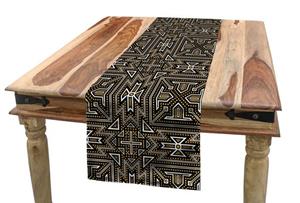 Abakuhaus Tischläufer »Esszimmer Küche Rechteckiger Dekorativer Tischläufer«, Abstrakt Zigzags Moderne Triangles