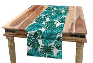 Abakuhaus Tischläufer »Esszimmer Küche Rechteckiger Dekorativer Tischläufer«, Aloha Wald Blätter Nature Themed