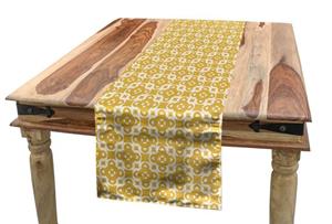 Abakuhaus Tischläufer »Esszimmer Küche Rechteckiger Dekorativer Tischläufer«, Abstrakte Geometrie symmetrische Blumen