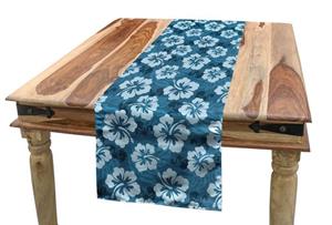 Abakuhaus Tischläufer »Esszimmer Küche Rechteckiger Dekorativer Tischläufer«, Blau Exotische Hawaiian Hibiscus