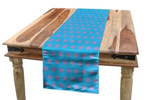 Abakuhaus Tischläufer »Esszimmer Küche Rechteckiger Dekorativer Tischläufer«, Blau Und Pink Tiny Petals